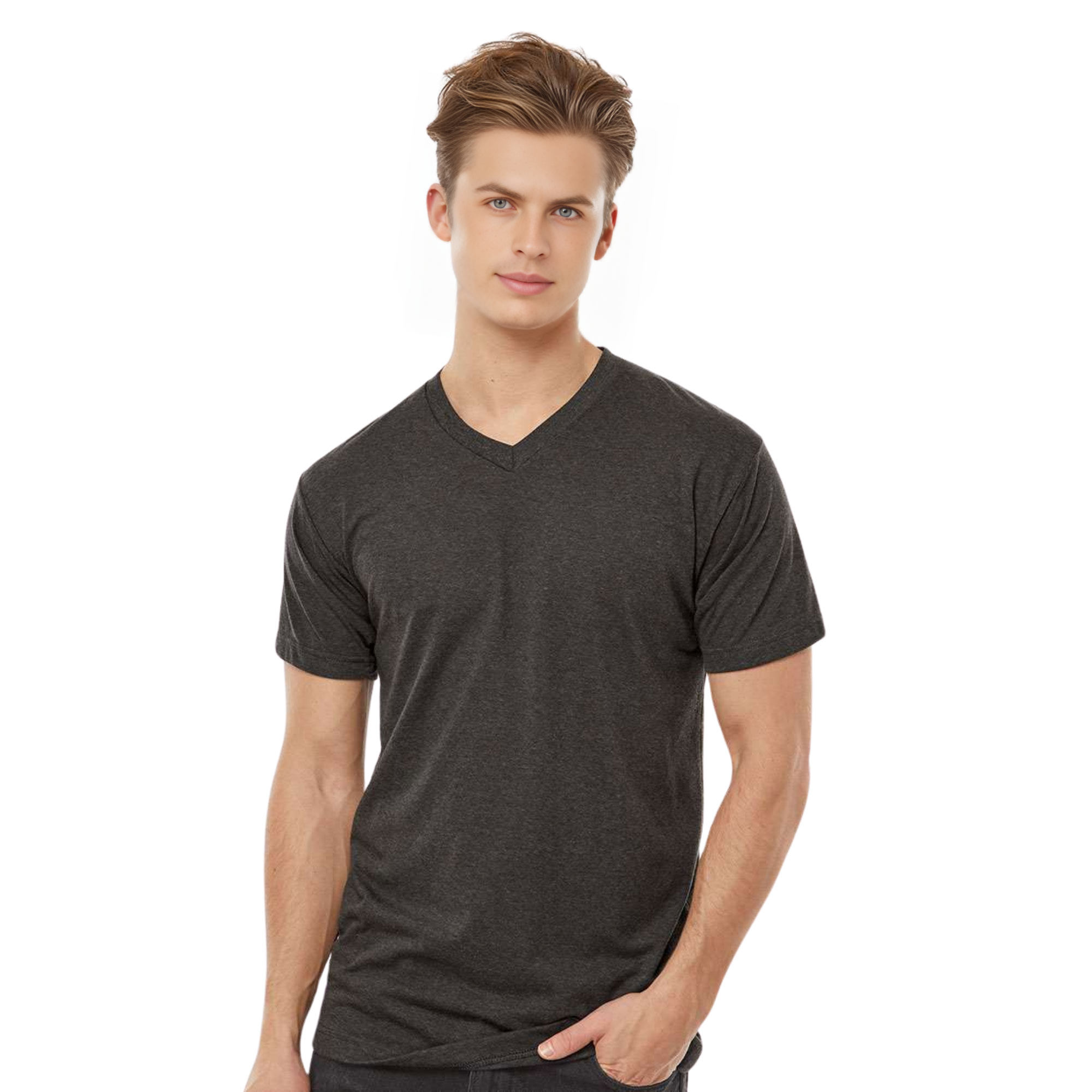 Tultex Men's Poly-Rich V-Neck T-Shirt - 207