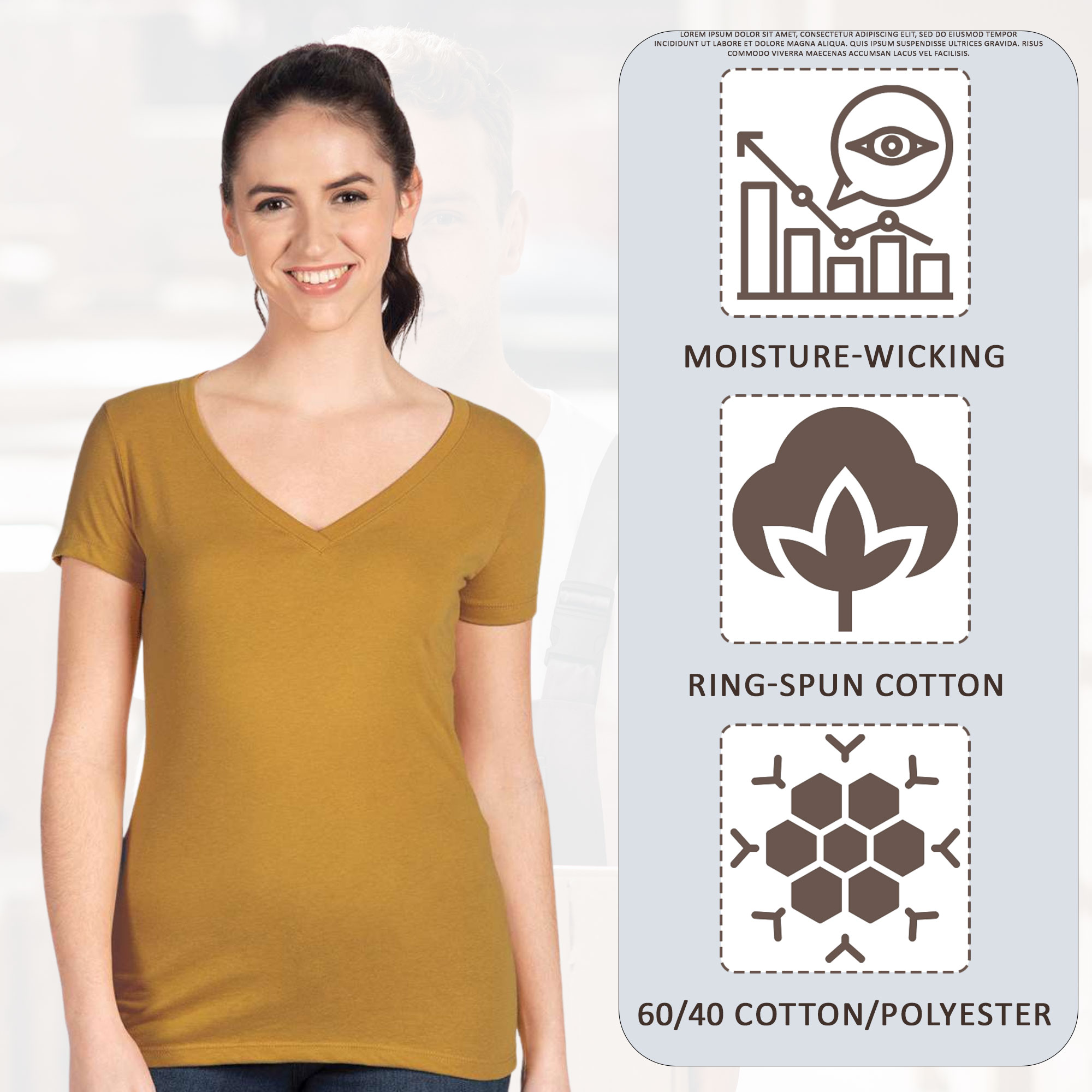 Next Level Women's Ideal V-Neck T-Shirt - 1540 - Image 3
