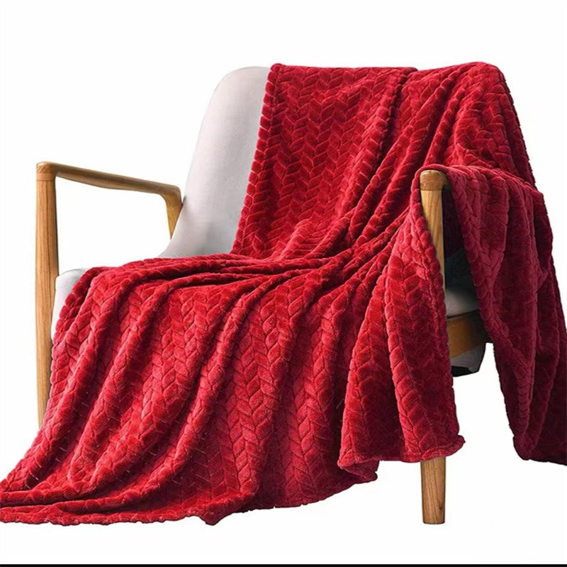 Solid Color Flannel Wheat Grain Blanket Children's Blankets - Image 4