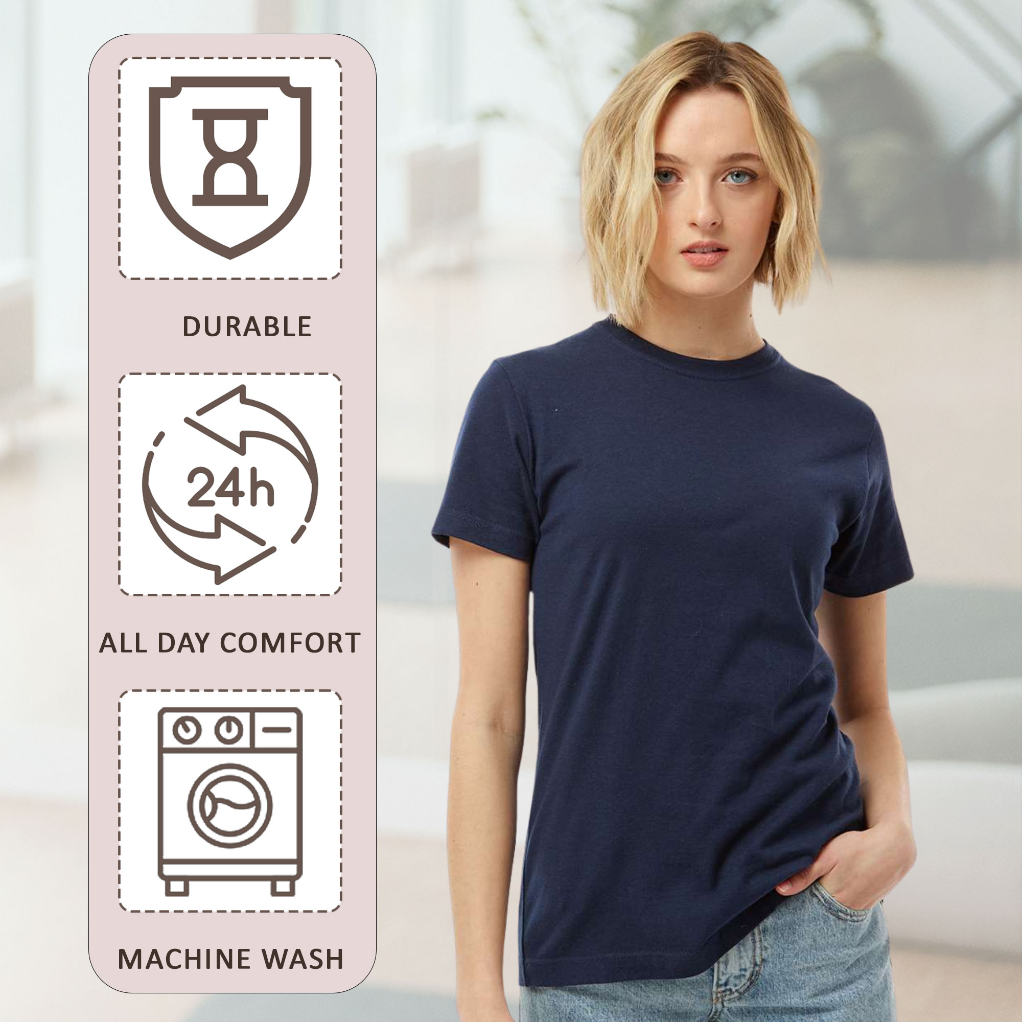Tultex Women's Fine Jersey Classic Fit T-Shirt - 216 - Image 5