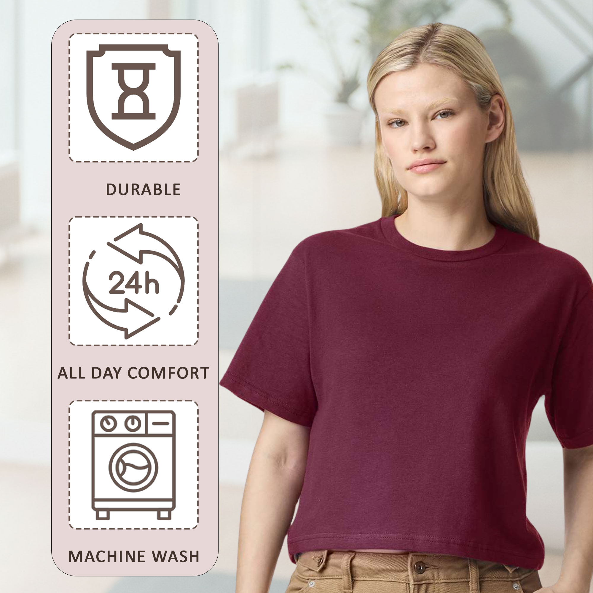 American Apparel Women's Fine Jersey Boxy Tee - Image 7