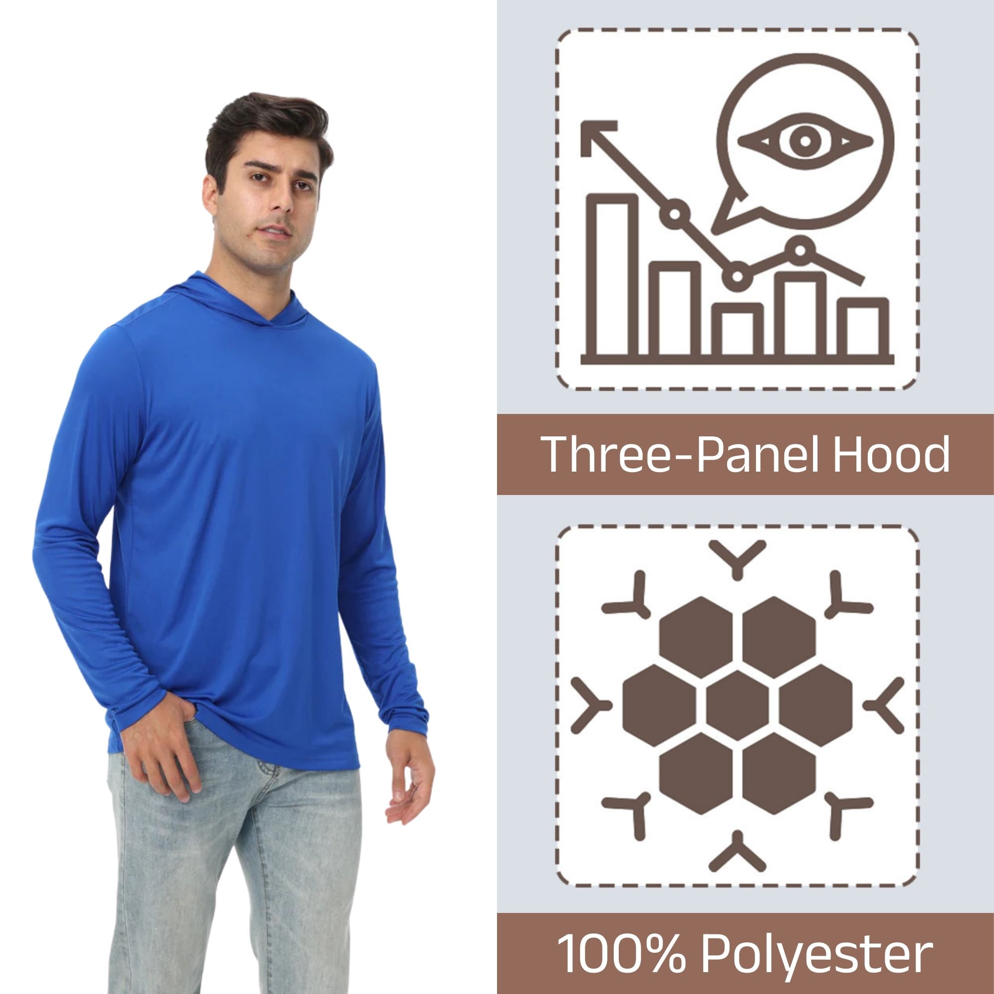 Zfeel ZF916 Lightweight Dry Fit Hooded Pullover - Image 3