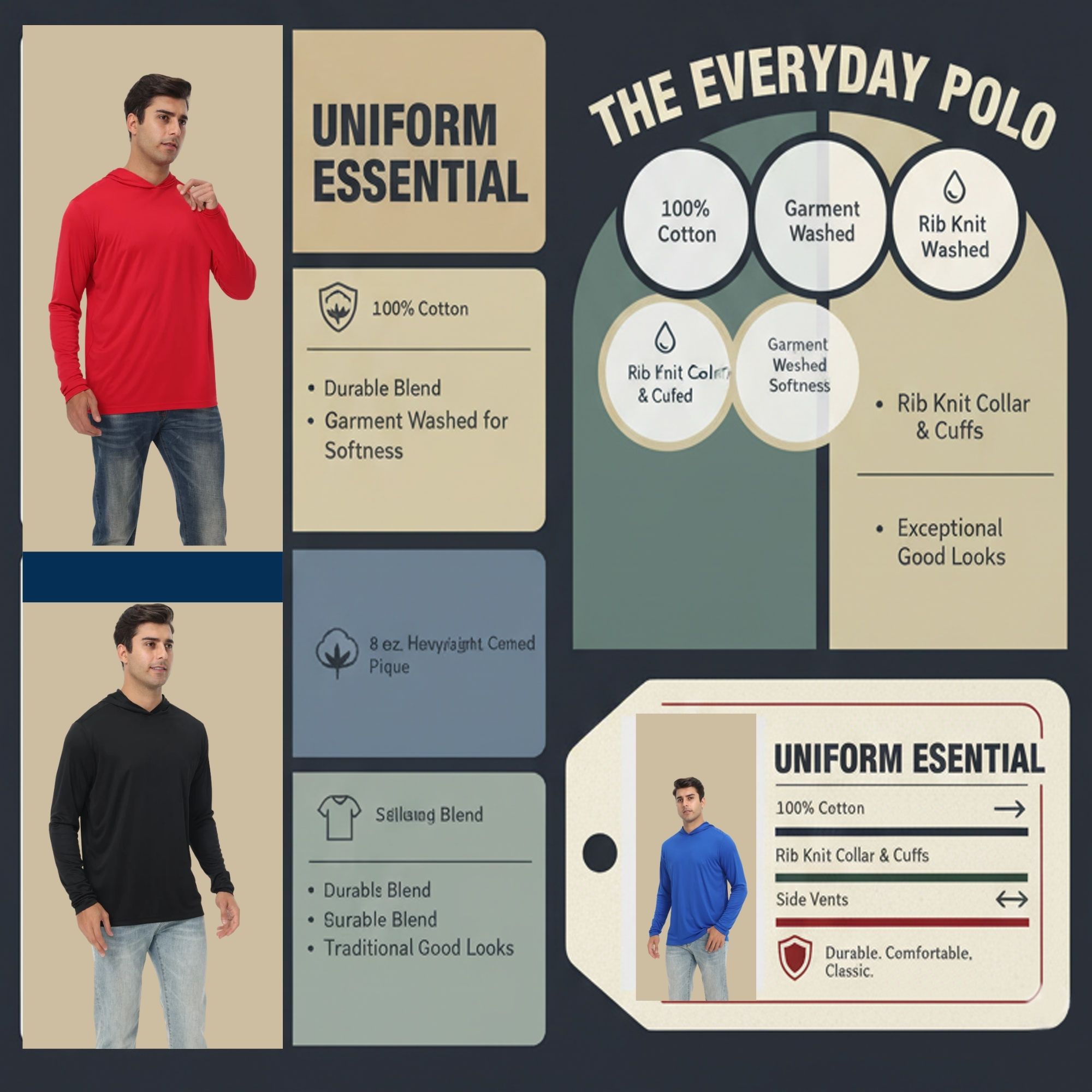 Zfeel ZF916 Lightweight Dry Fit Hooded Pullover - Image 4