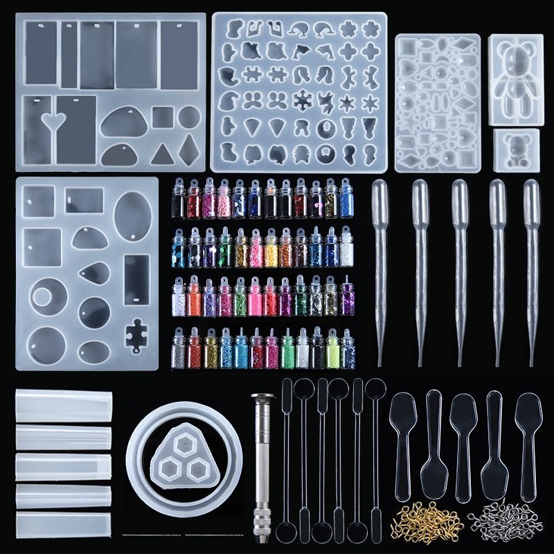 277 pieces of DIY jewelry pendant making geometric mould