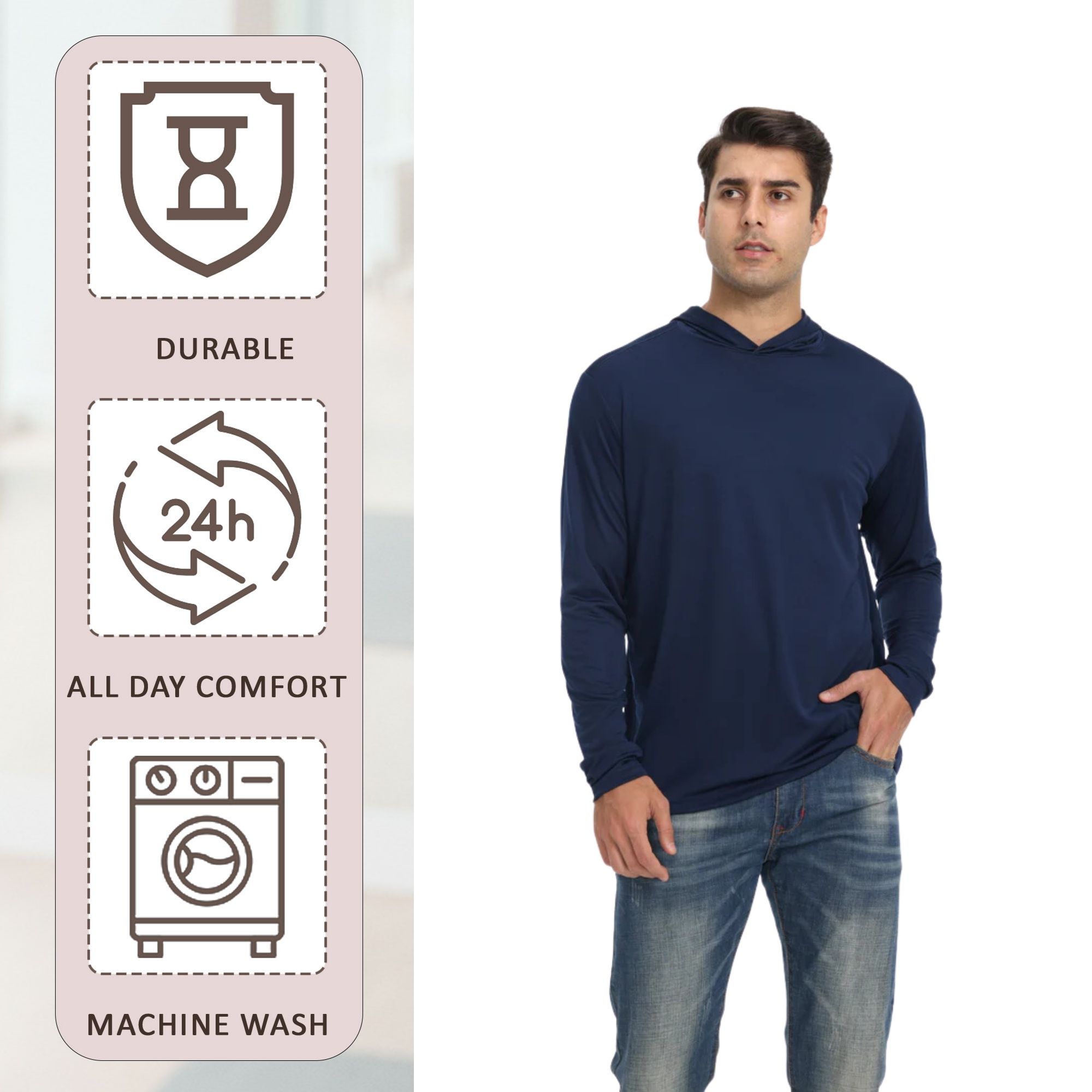 Zfeel ZF916 Lightweight Dry Fit Hooded Pullover - Image 5