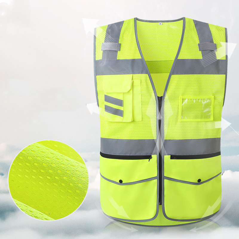 Reflective vest summer breathable mesh reflective clothing - Image 5
