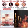 3Pack Christmas Flameless LED Pillar Candles Deer Flickering Lights w/ Remote Timer 3 Modes - Image 2