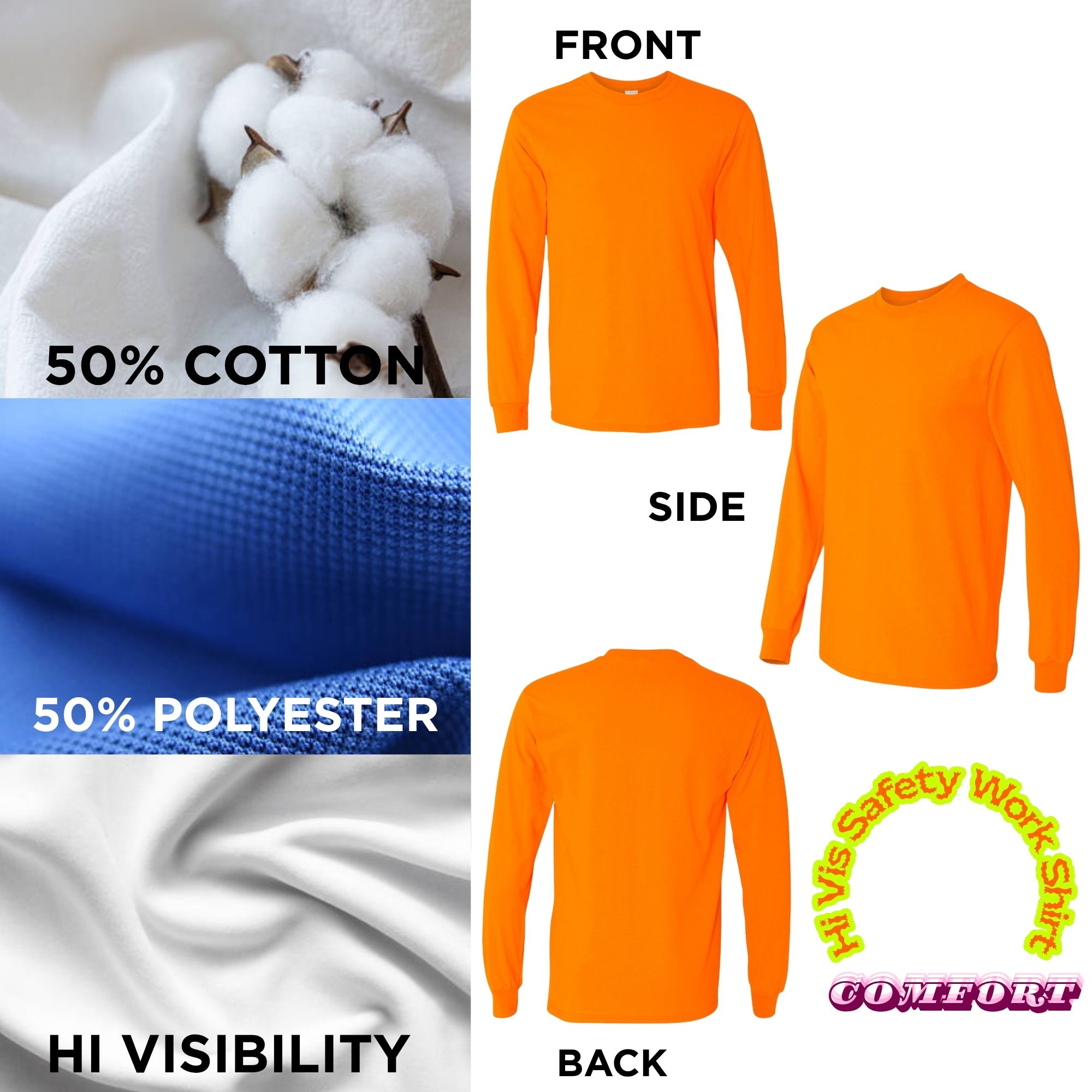 Gildan Unisex Heavy Cotton Long Sleeve T-Shirt - 5400 - Image 6
