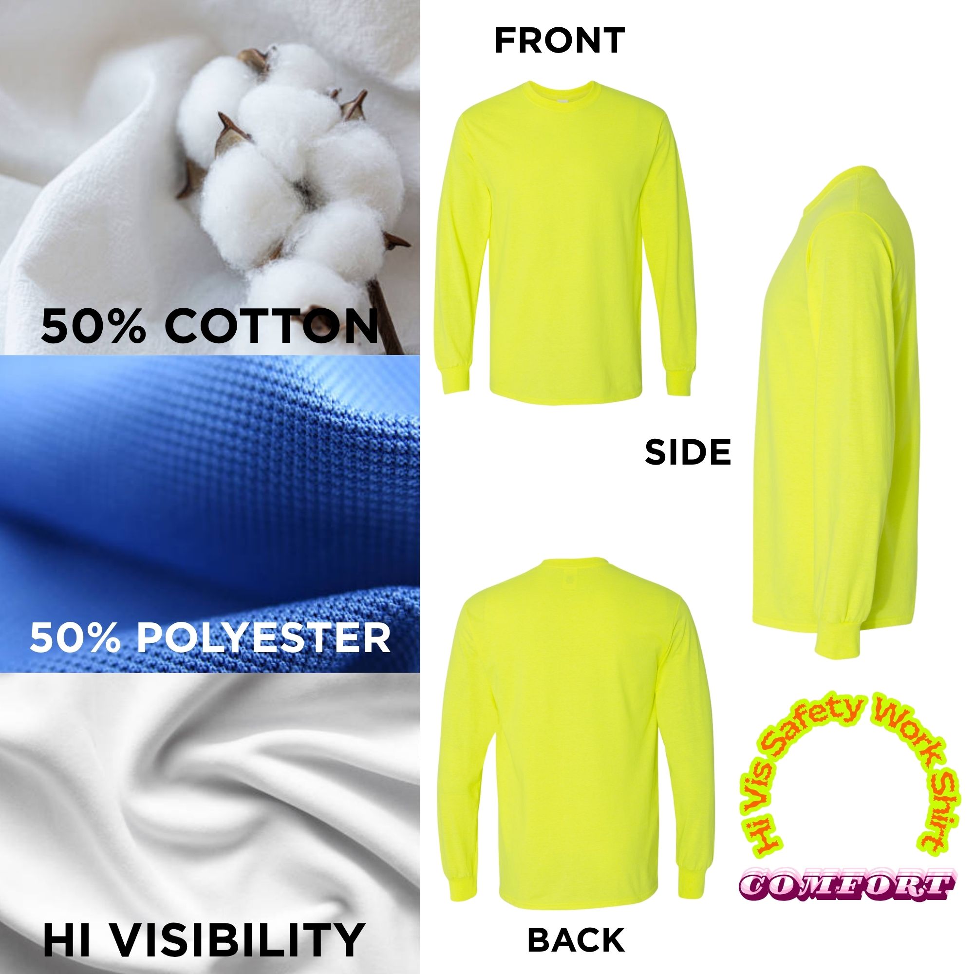 Gildan Unisex Heavy Cotton Long Sleeve T-Shirt - 5400 - Image 8