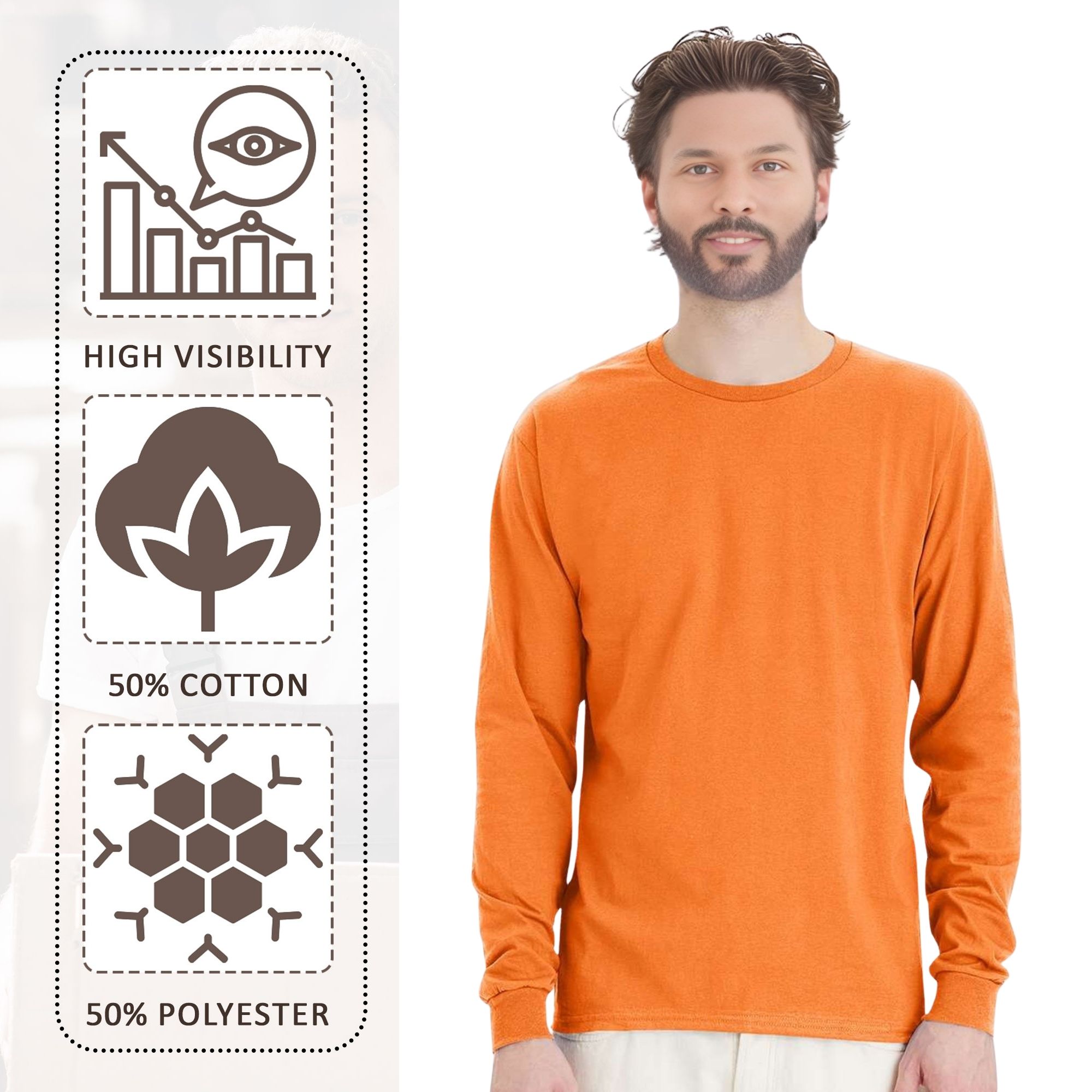 Gildan Unisex Heavy Cotton Long Sleeve T-Shirt - 5400 - Image 10