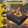 6x10FT Fiberglass Fire Welding Blanket 1022°F Flame Retardant 2PCS w/ Brass Grommets - Image 4