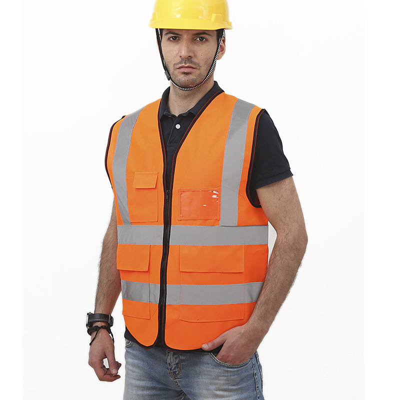 Direct reflective vest multi-pocket reflective vest can be printed riding reflective safety clothing traffic sanitation reflective vest - Image 2