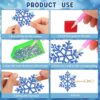 12Pcs Snowflake Rhinestone Painting Keychain Kits 5D DIY Double Sided Xmas Tree Ornaments - Image 4