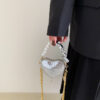 Mini Love-shape Pearls Handbag Fashion Cute Chain Lipstick Bag Women's Bright Candy Color Shoulder Messenger Bag - Image 5