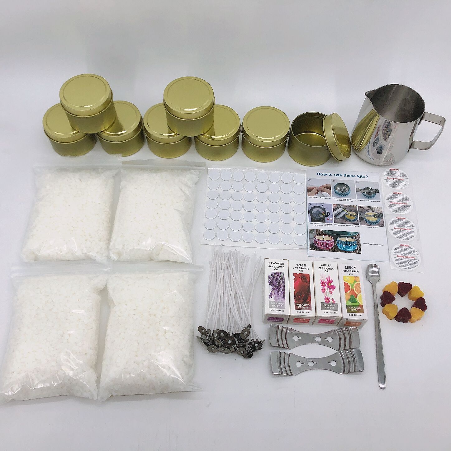 Aromatherapy Candle-Making Kit DIY Tinplate Candle Supplies
