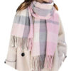Couple Winter Scarf - Thick Warm Polyester Tassel Shawl Wrap, 180x70cm Unisex Scarves For Women & Men, Christmas Thanksgiving Gift - Image 8