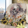Rustic Skull Sunflower Flannel Fleece Blanket – Soft Plush Throw for Bed, Sofa, Chair, Car | Cozy Floral Skull Blanket 75x100cm, 130x150cm, 150x200cm - Image 10