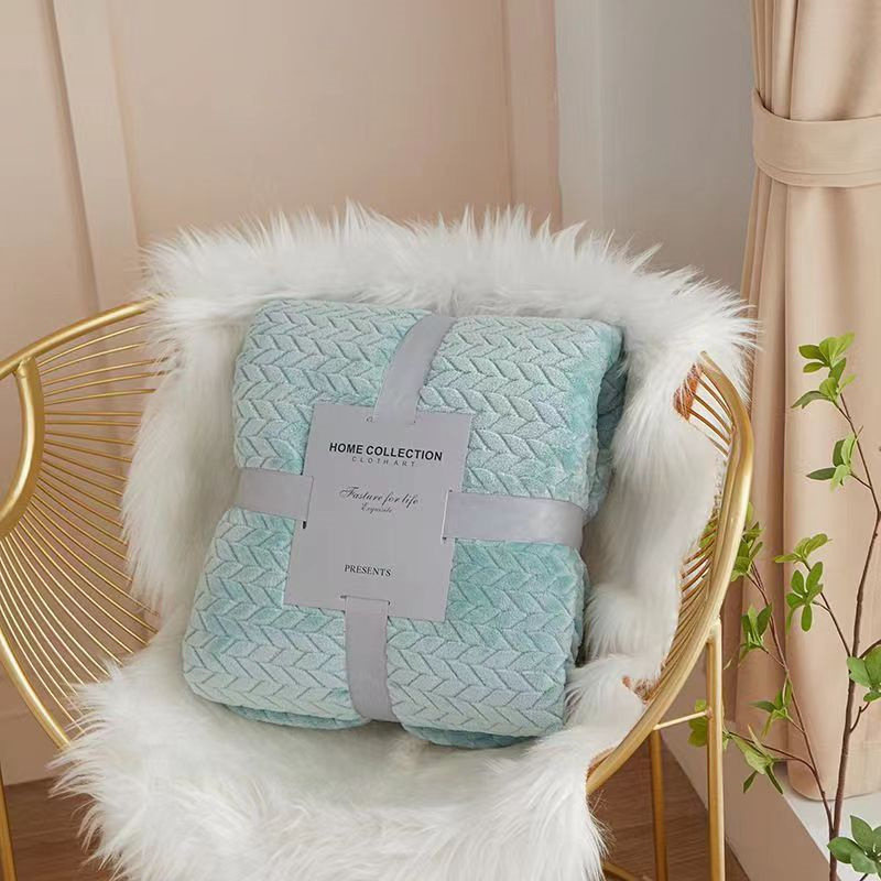 Solid Color Flannel Wheat Grain Blanket Children's Blankets - Image 9