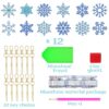 12Pcs Snowflake Rhinestone Painting Keychain Kits 5D DIY Double Sided Xmas Tree Ornaments - Image 10