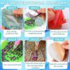 16PCS Diamond Art Coaster Set Ocean Flowers DIY Painting Kit w/ Stand Wooden Non-Slip - Image 5