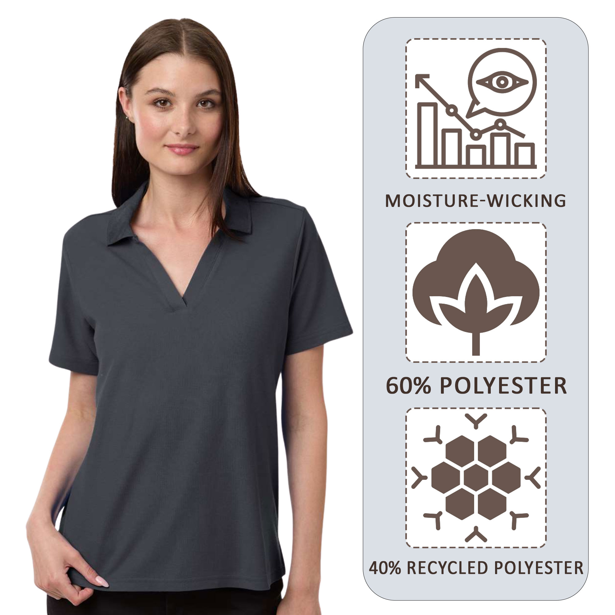 CORE365 Women's Resolve CVC Performance Pique Polo - Image 5