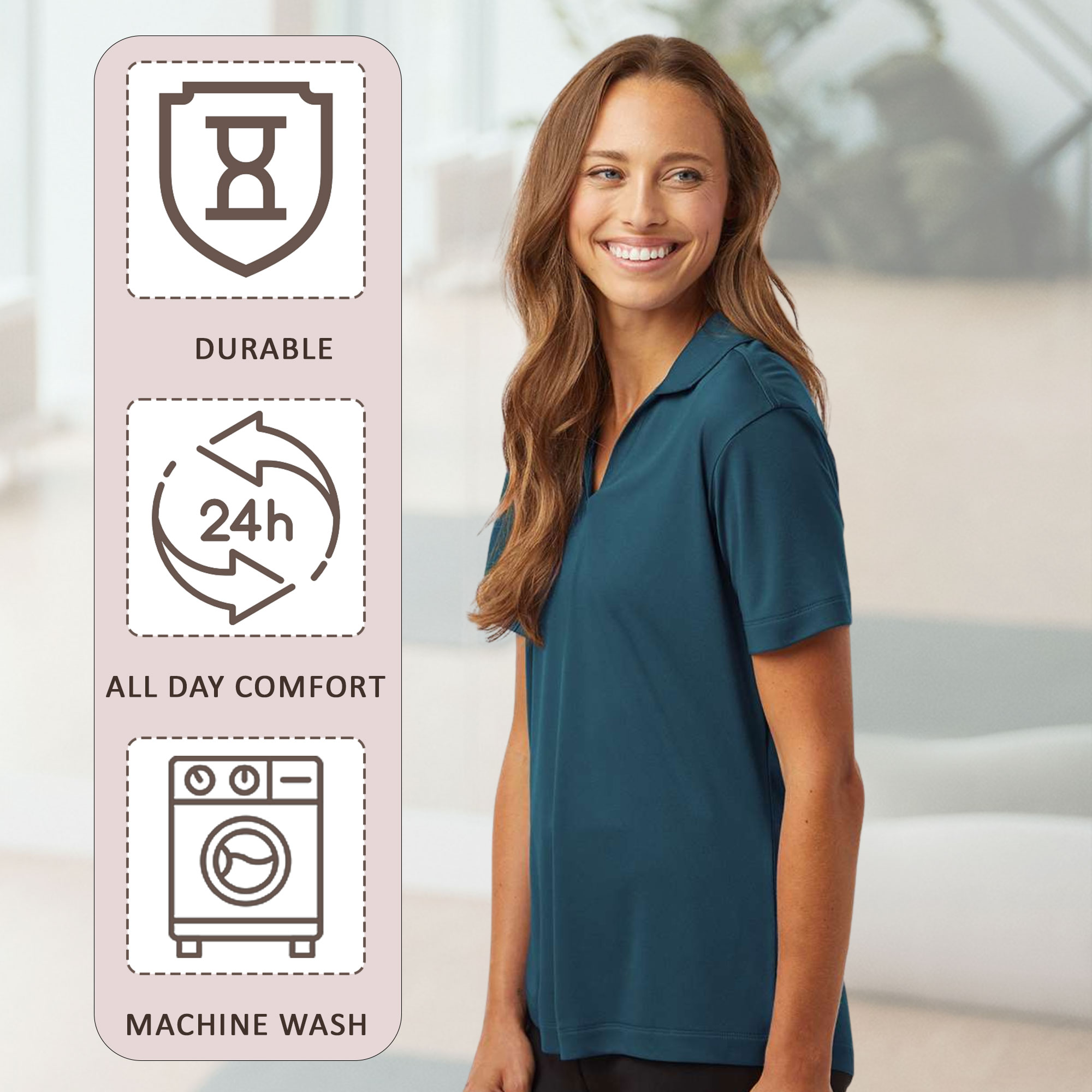 AllPro Women's Pro-Lock Performance Polo - Image 3