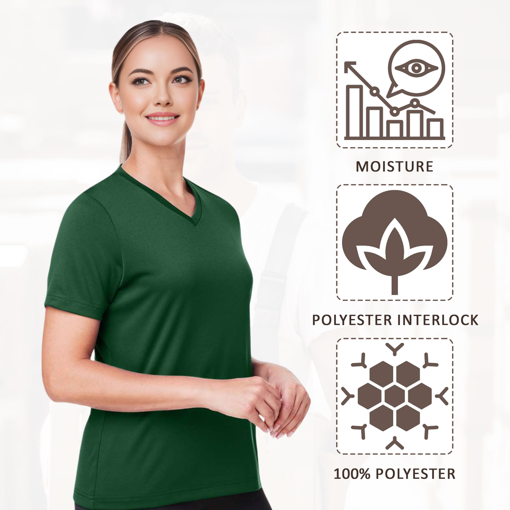 Team 365 Women's Zone Performance Mesh T-Shirt - Image 4