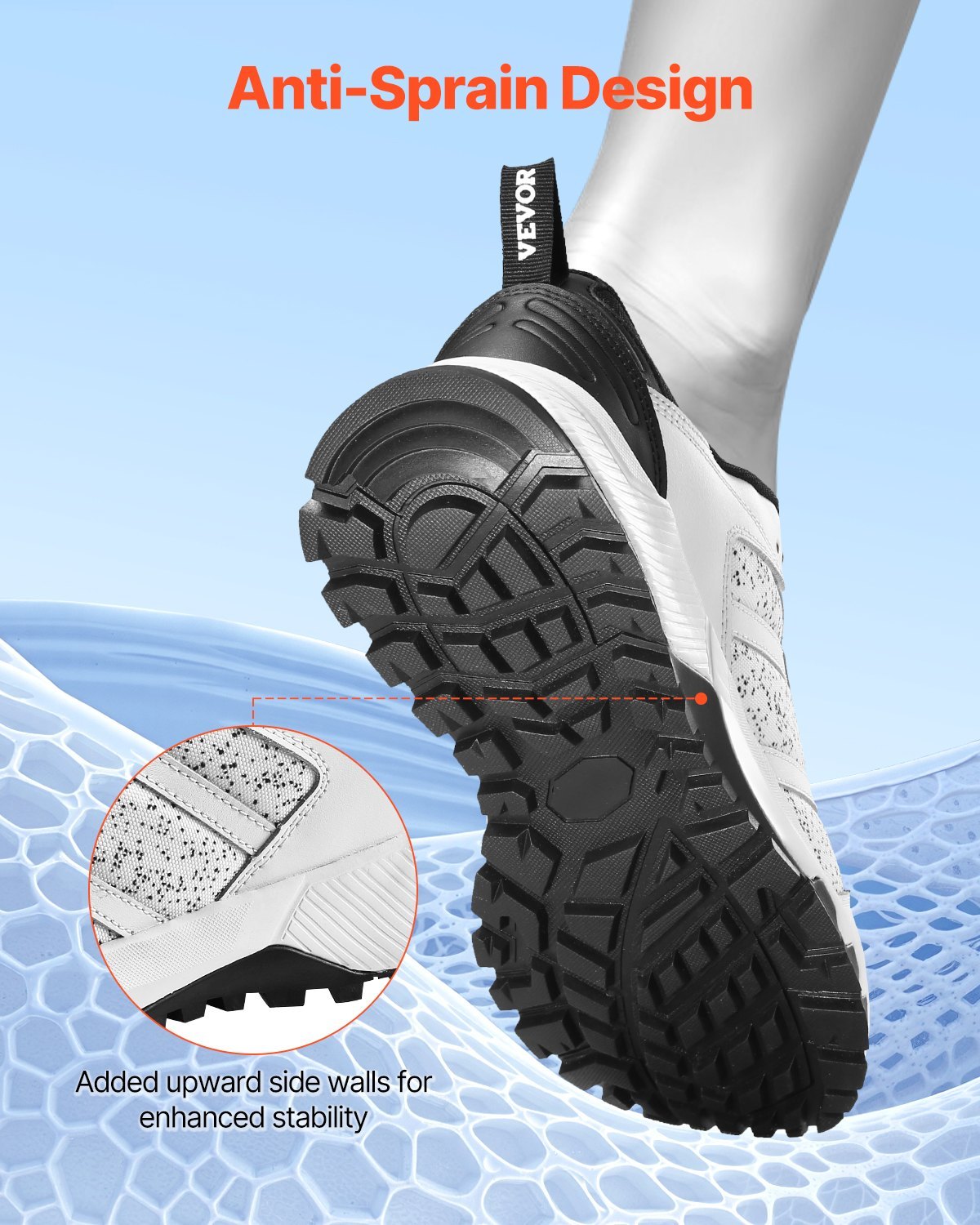 Men’s Cross Training Shoes US 8 M Width Wide Toe Box Arch Support White - Image 5