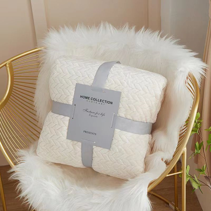 Solid Color Flannel Wheat Grain Blanket Children's Blankets - Image 8