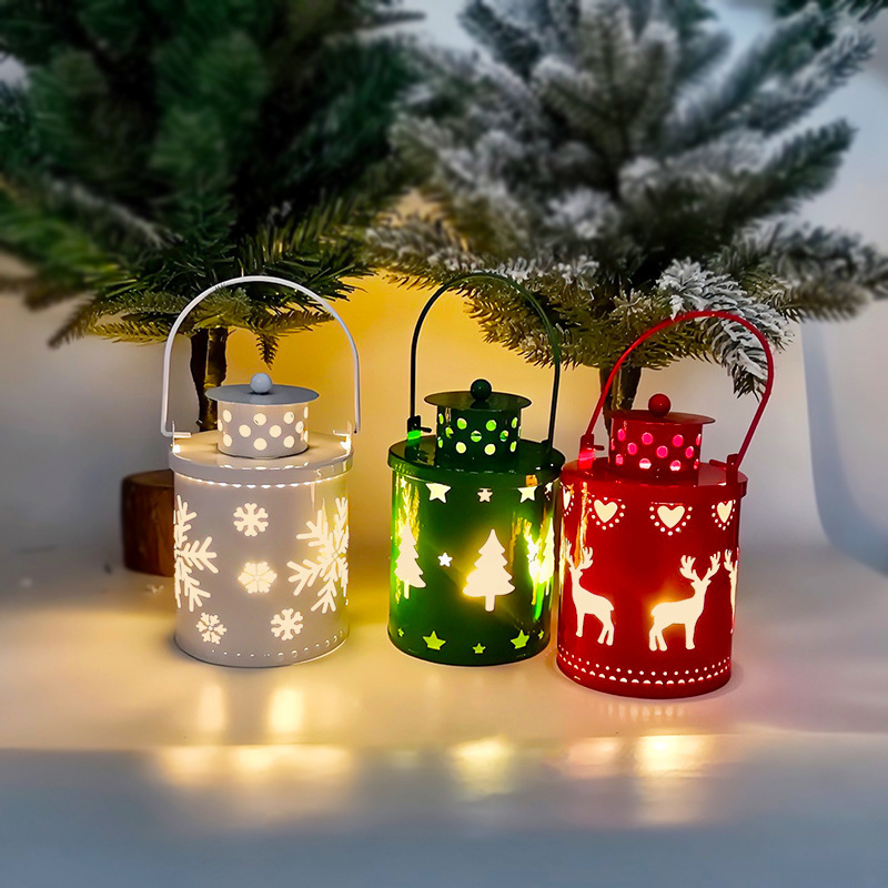 Christmas LED Candle Lantern Small Nordic Wind Light Flameless Electronic Holiday Decor