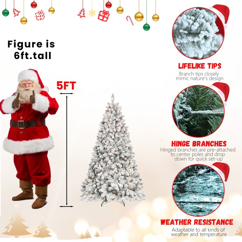 PVC, Christmas Tree, Christmas Decorations, Warm Lights - Image 7