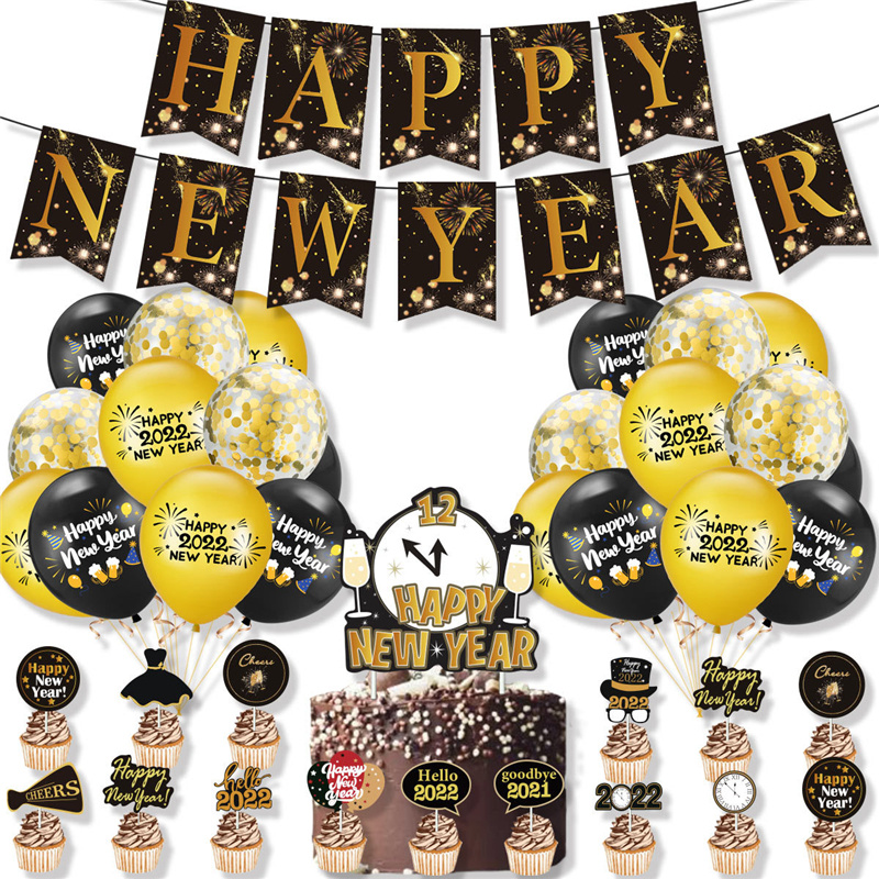 Decorative Balloons Banners And Happy New Year Set For The New Year Party In - Image 2