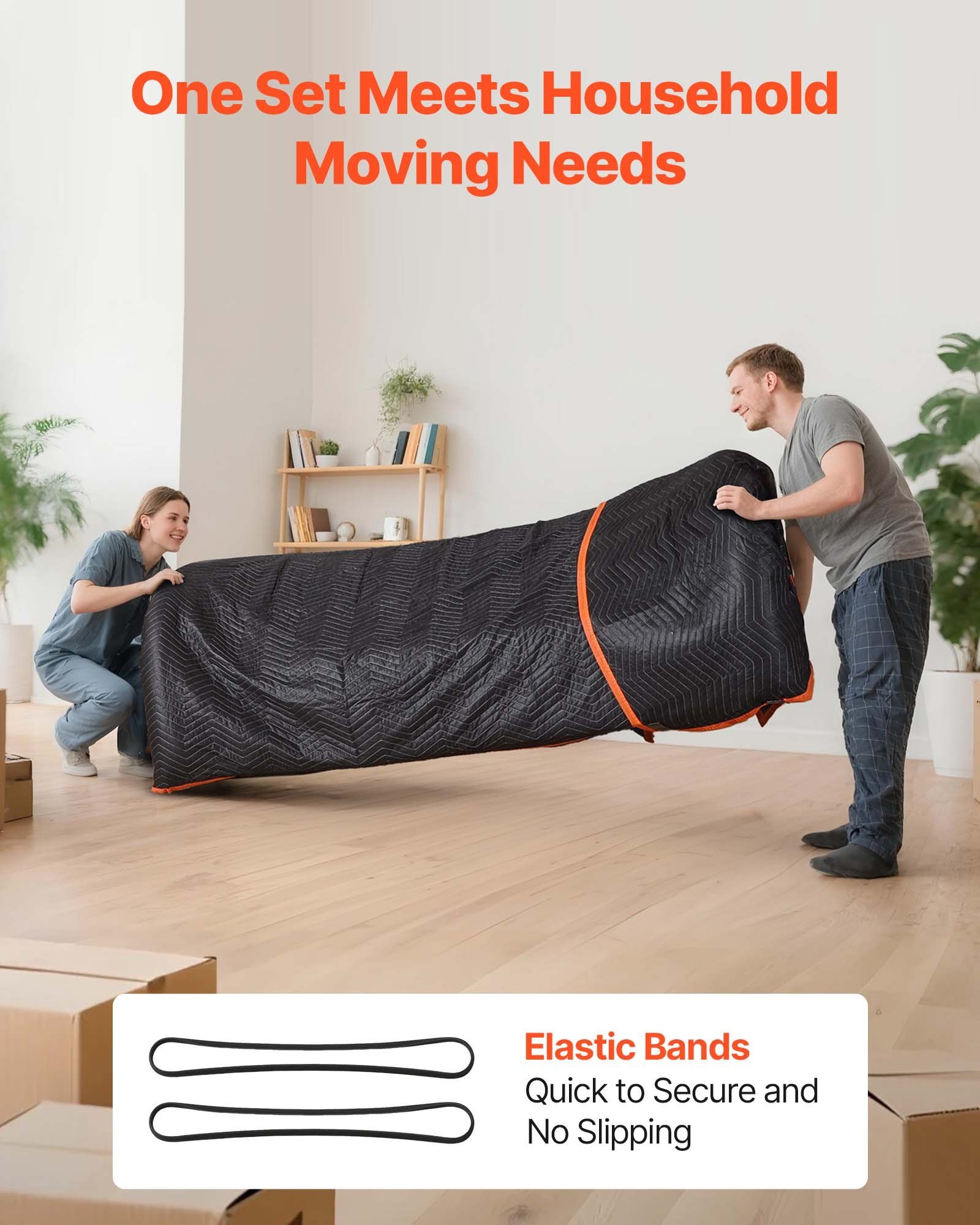 6 Pcs Moving Blankets 80x72 in – Heavy Duty Padded Packing Blankets with Cotton Filling, Furniture Protection, Shipping & Wrapping - Image 3