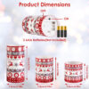 3Pack Christmas Flameless LED Pillar Candles Deer Flickering Lights w/ Remote Timer 3 Modes - Image 4