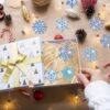 12Pcs Snowflake Rhinestone Painting Keychain Kits 5D DIY Double Sided Xmas Tree Ornaments - Image 3