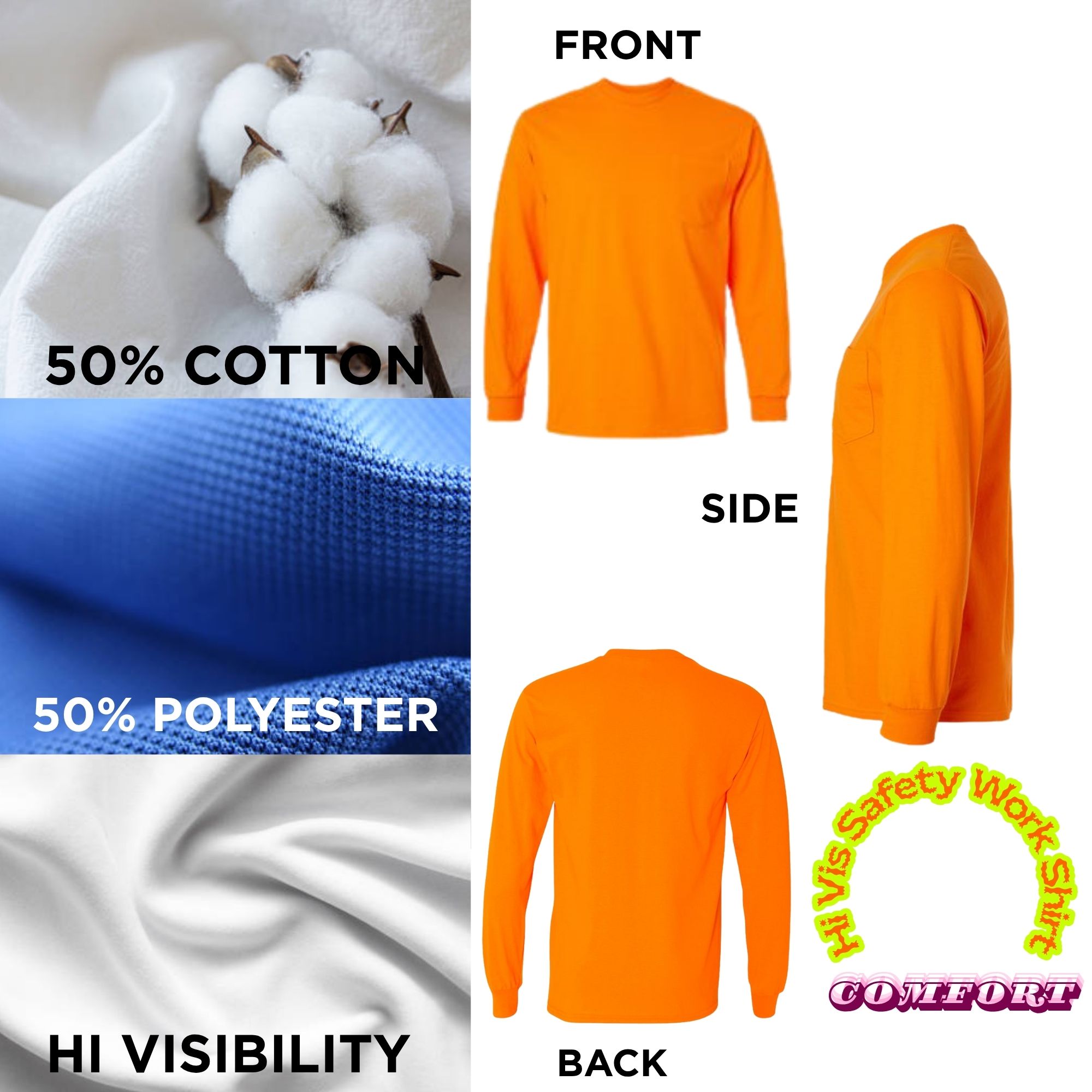 Gildan Men's 100% Cotton Long Sleeve Pocket T-Shirt - Image 9
