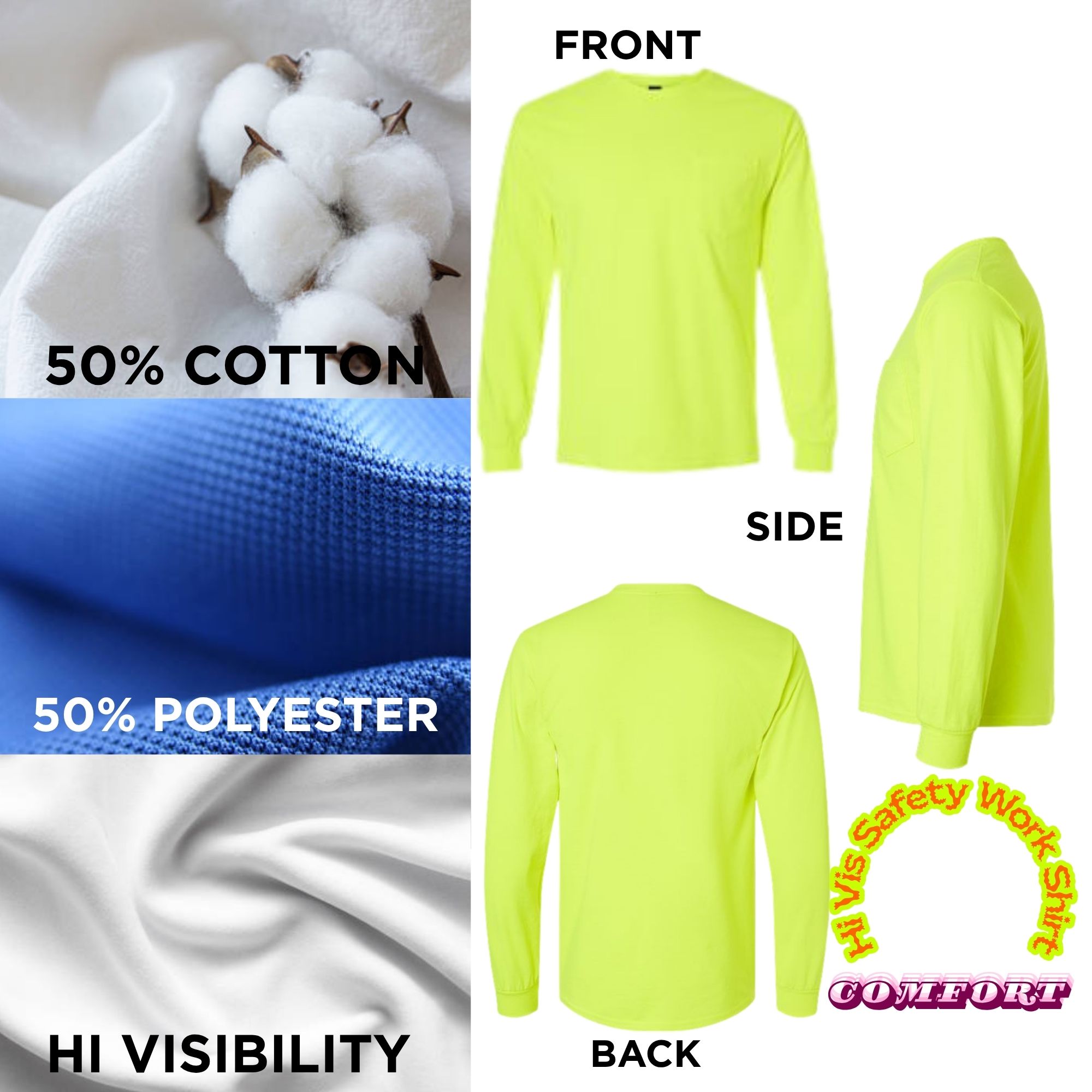 Gildan Men's 100% Cotton Long Sleeve Pocket T-Shirt - Image 8