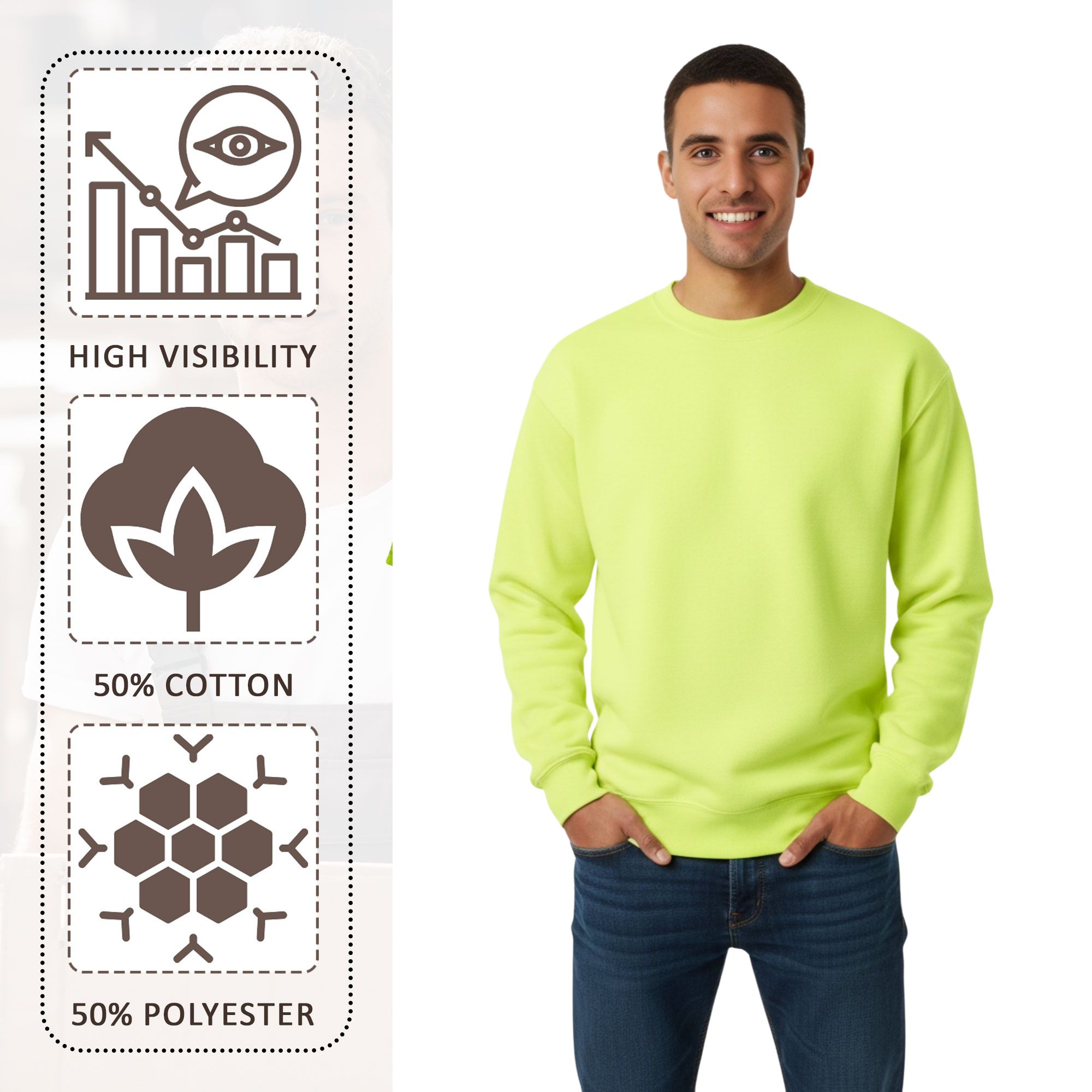 Gildan Men's Heavy Blend Crewneck Sweatshirt - 18000 - Image 7