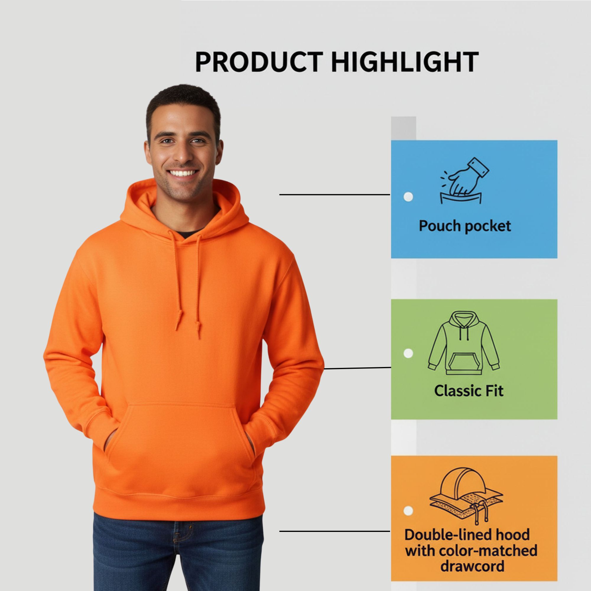 Gildan Unisex Heavy Blend Classic fit Hooded Sweatshirt - Image 8