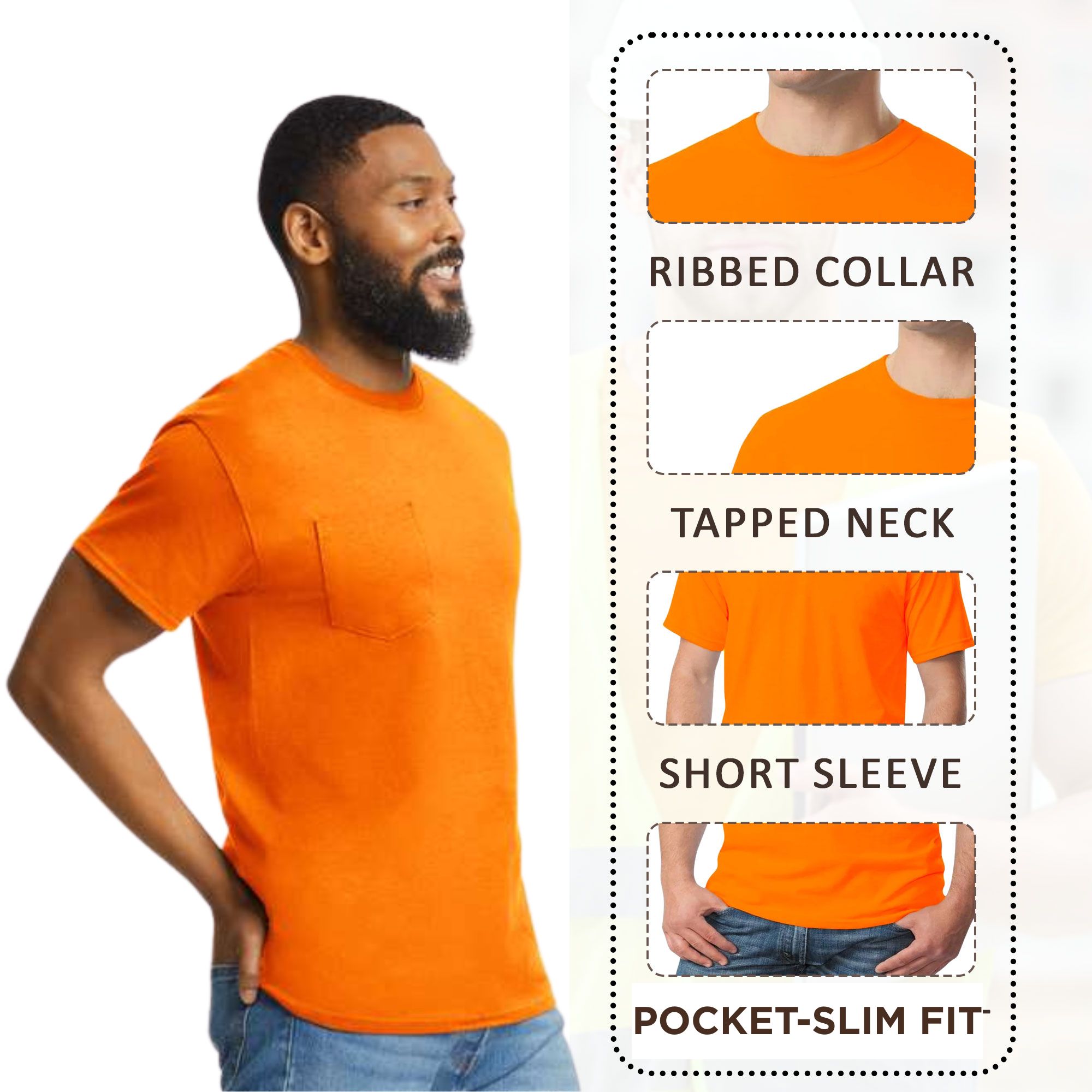 Gildan Unisex DryBlend Short Sleeve Pocket T-Shirt - Image 6