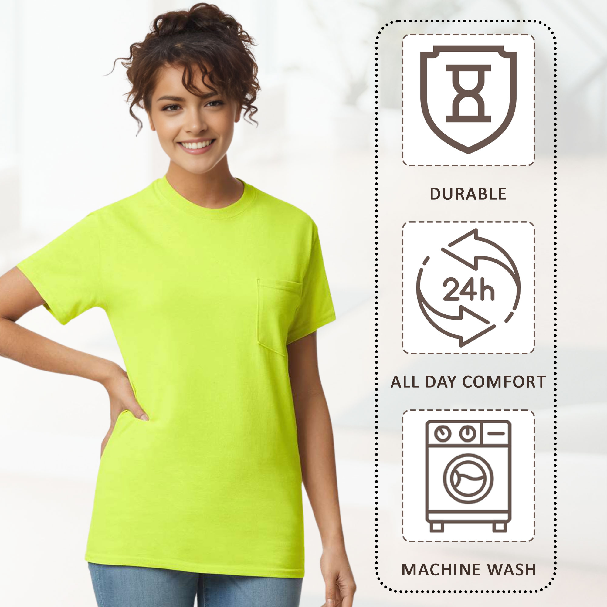 Gildan Unisex Ultra Cotton Pocket T-Shirt - Image 4