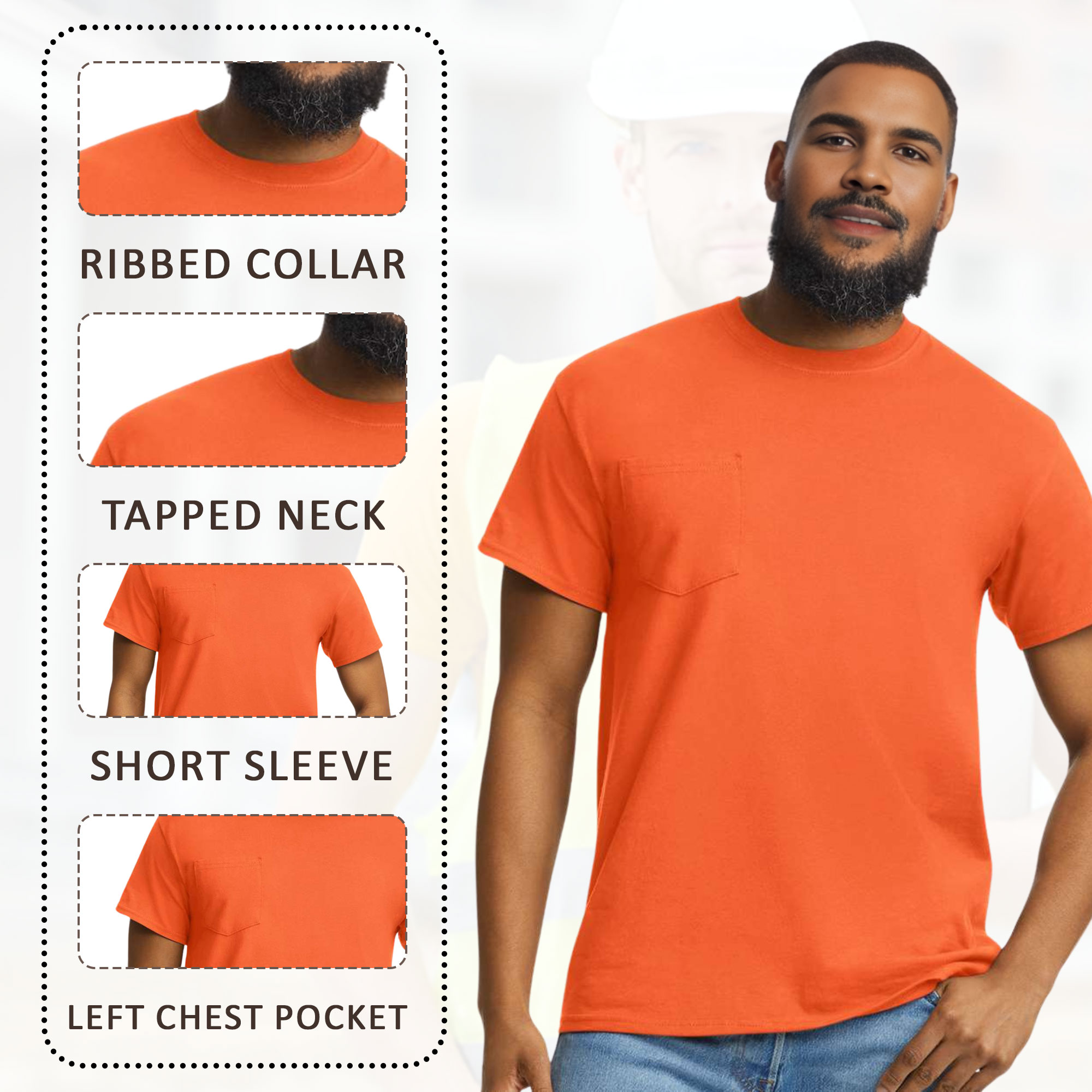 Gildan Unisex Ultra Cotton Pocket T-Shirt - Image 5