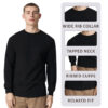American Apparel Unisex Heavyweight Cotton Long Sleeve Tee - 1304 - Image 2
