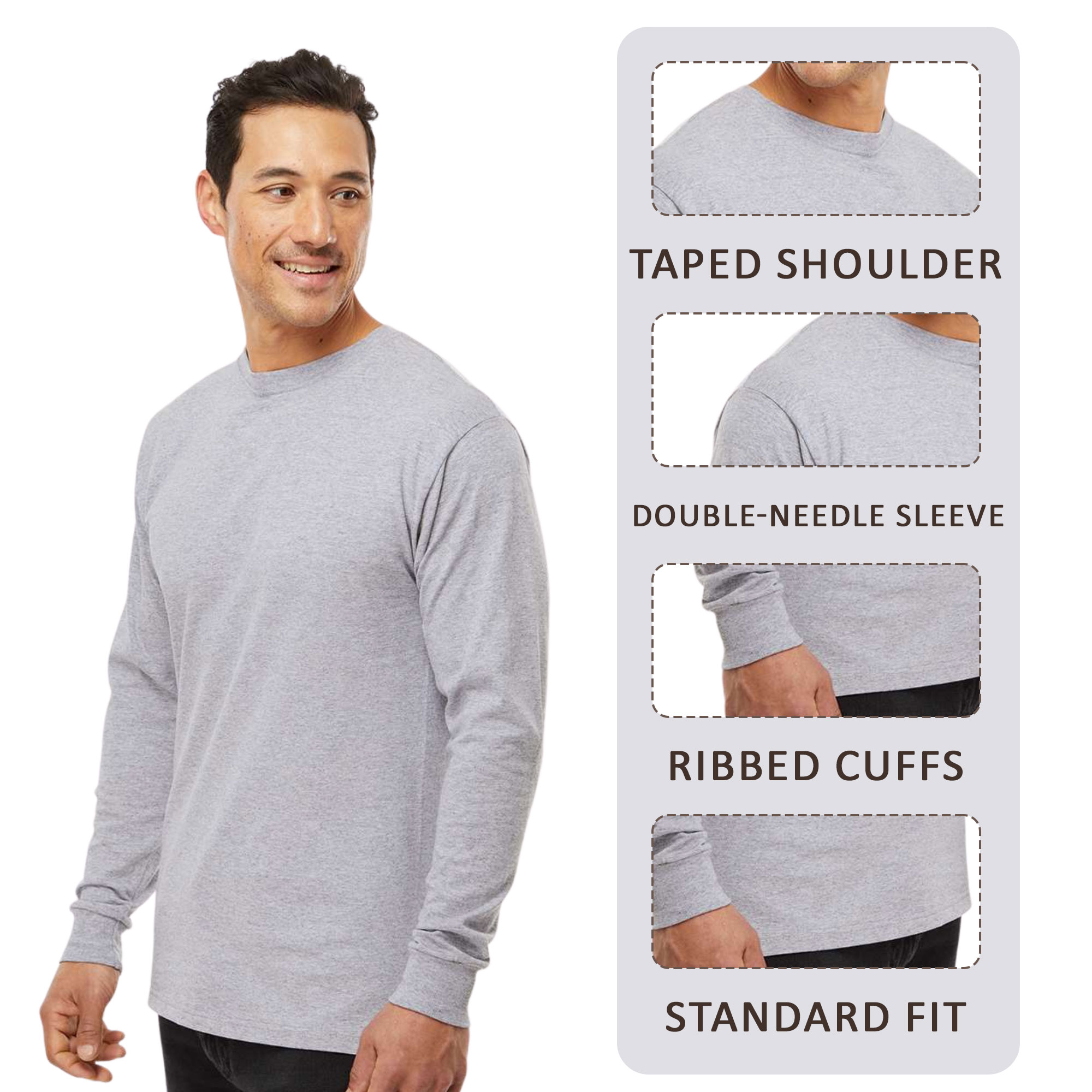 M&O Men's Gold Soft Touch Long Sleeve T-Shirt - Image 2
