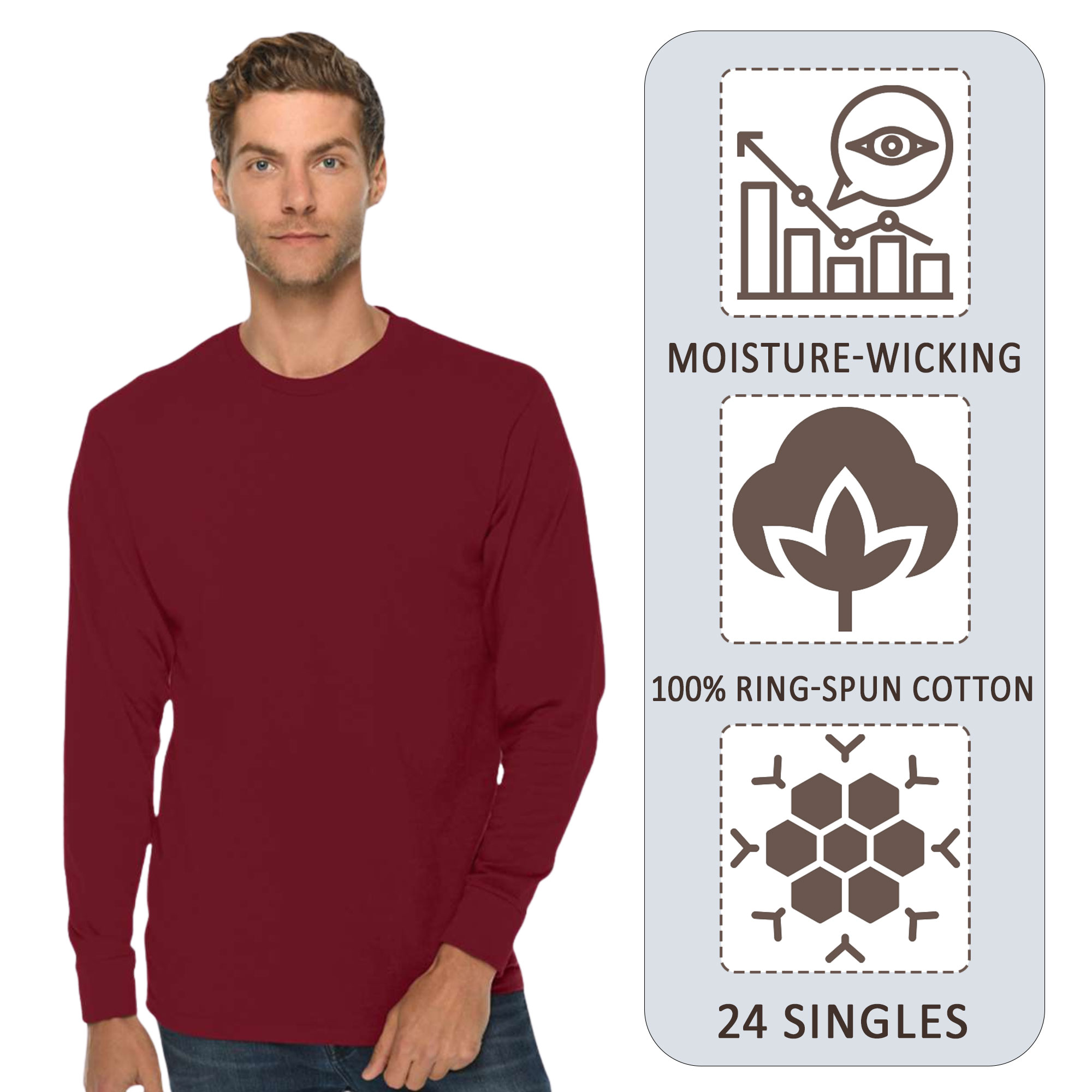 Lane Seven Heavyweight Long Sleeve T-Shirt - Image 5