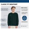 Hanes Unisex EcoSmart Crewneck Sweatshirt - P160 - Image 3