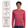 JERZEES Unisex Dri-Power Long Sleeve 50/50 T-Shirt - Image 6