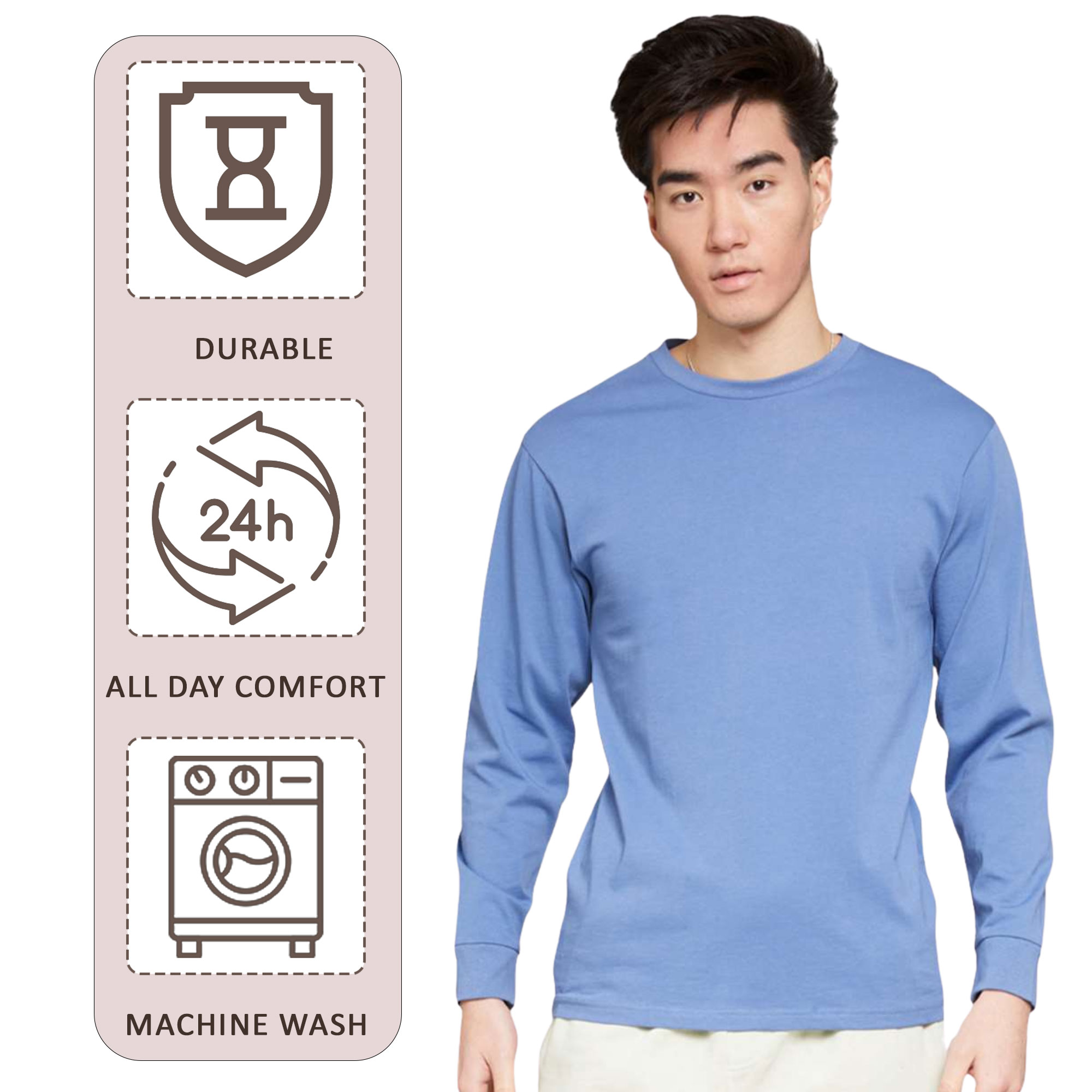 Lane Seven Heavyweight Long Sleeve T-Shirt - Image 6