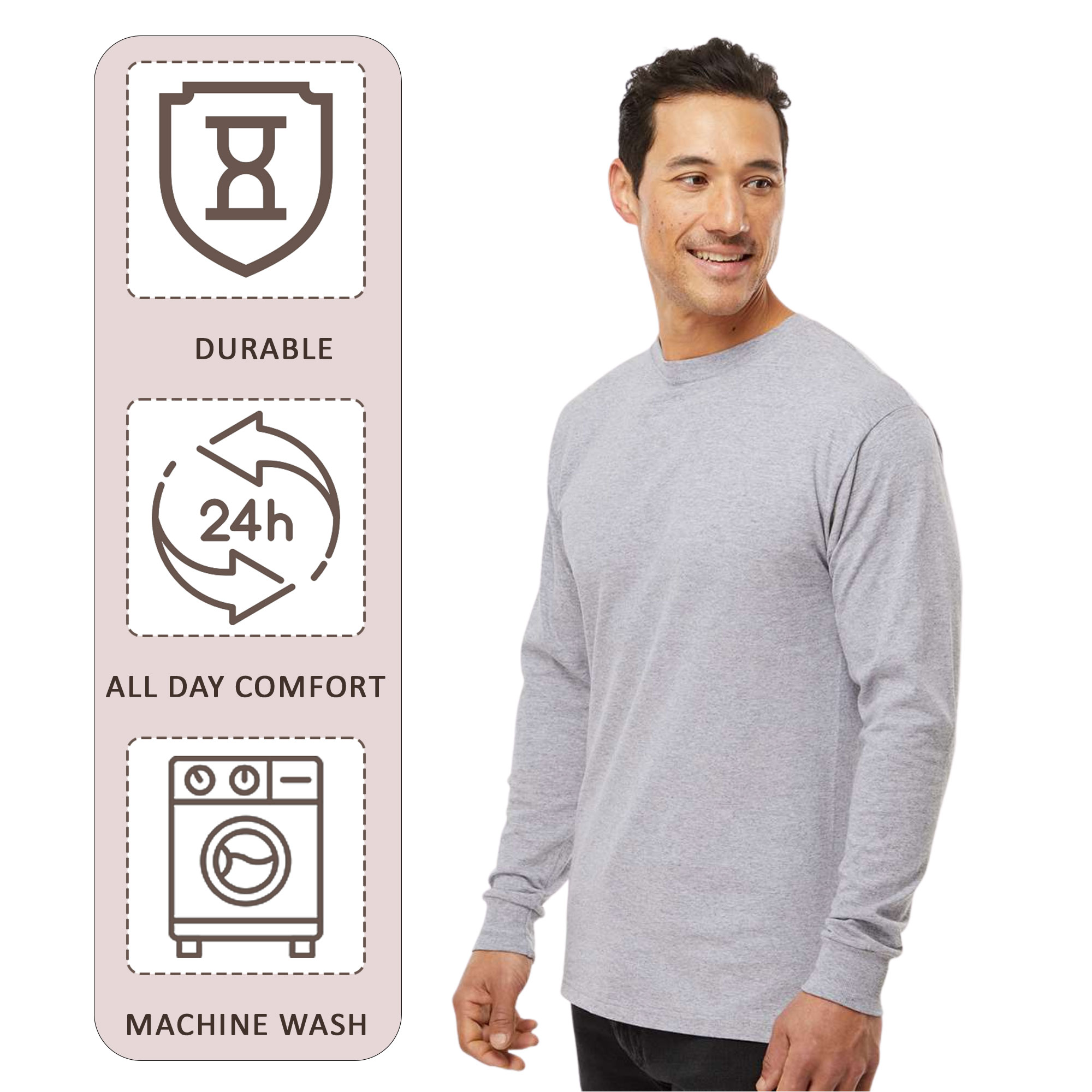 Gildan Unisex DryBlend 50/50 Long Sleeve T-Shirt - Image 7