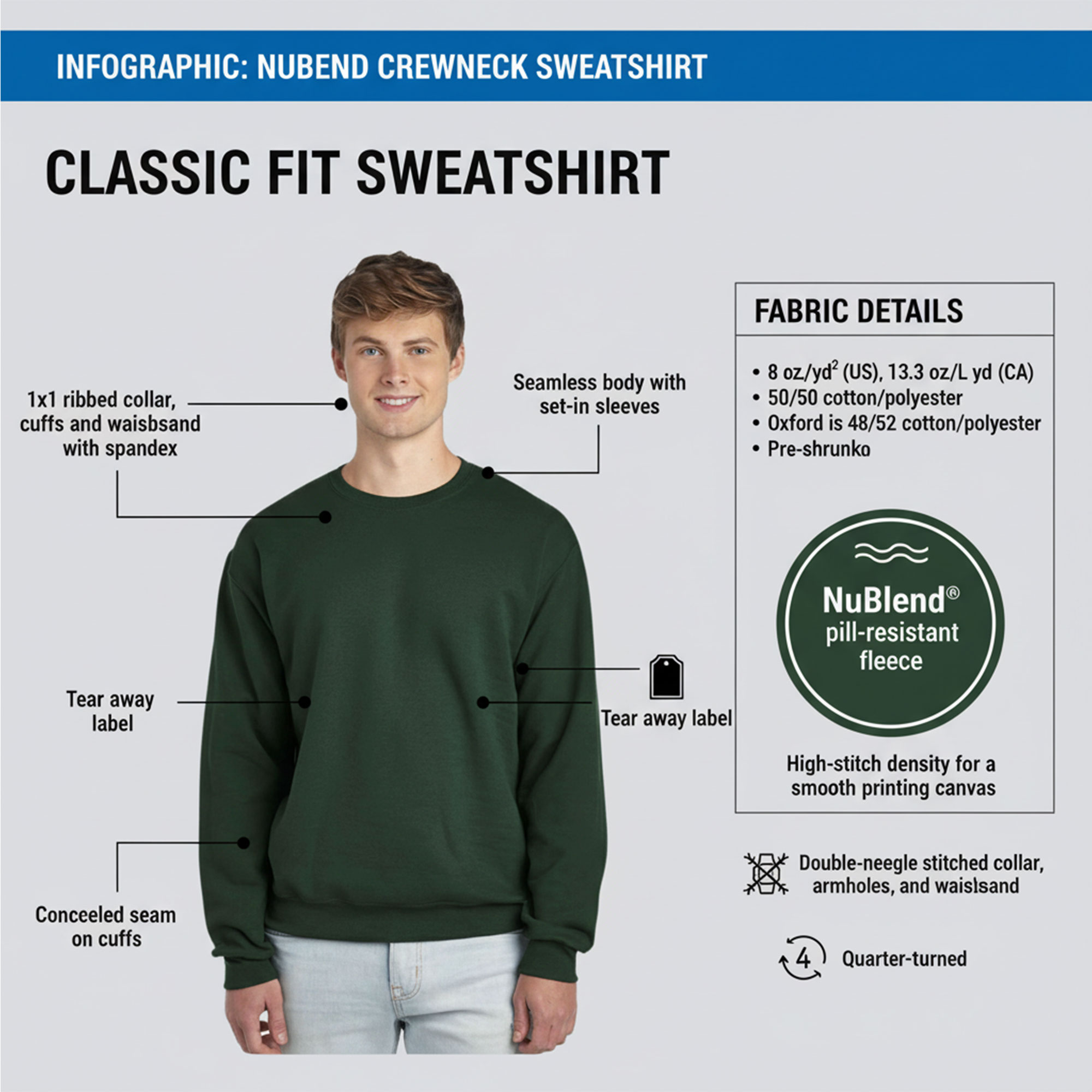 JERZEES Unisex NuBlend Crewneck Sweatshirt - Image 5